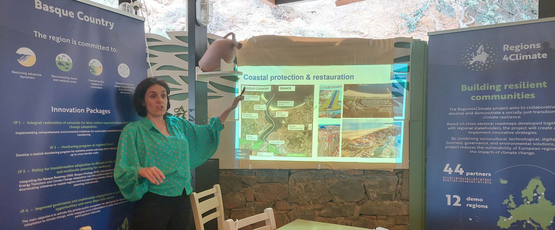 Euskadi participa en la Asamblea General de Regions4Climate en Creta para presentar las acciones de adaptación costera en Txingudi