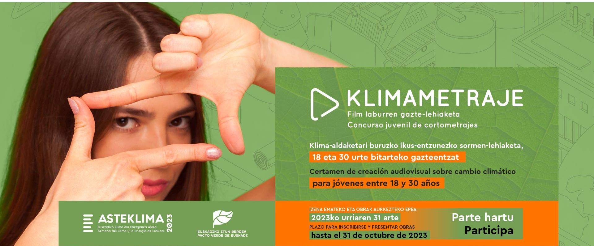 Ihobek KLIMAMETRAJE gazteen film laburren lehiaketaren bigarren edizioa jarri du abian, larrialdiari eta ekintza klimatikoari buruz sentsibilizatzeko