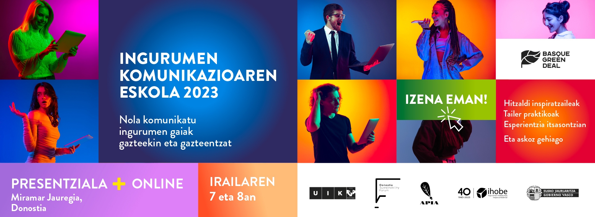 Zabalik dago izena emateko epea 2023ko Ingurumen Komunikazioaren Eskolan, ingurumenean eta gazteetan oinarrituta 