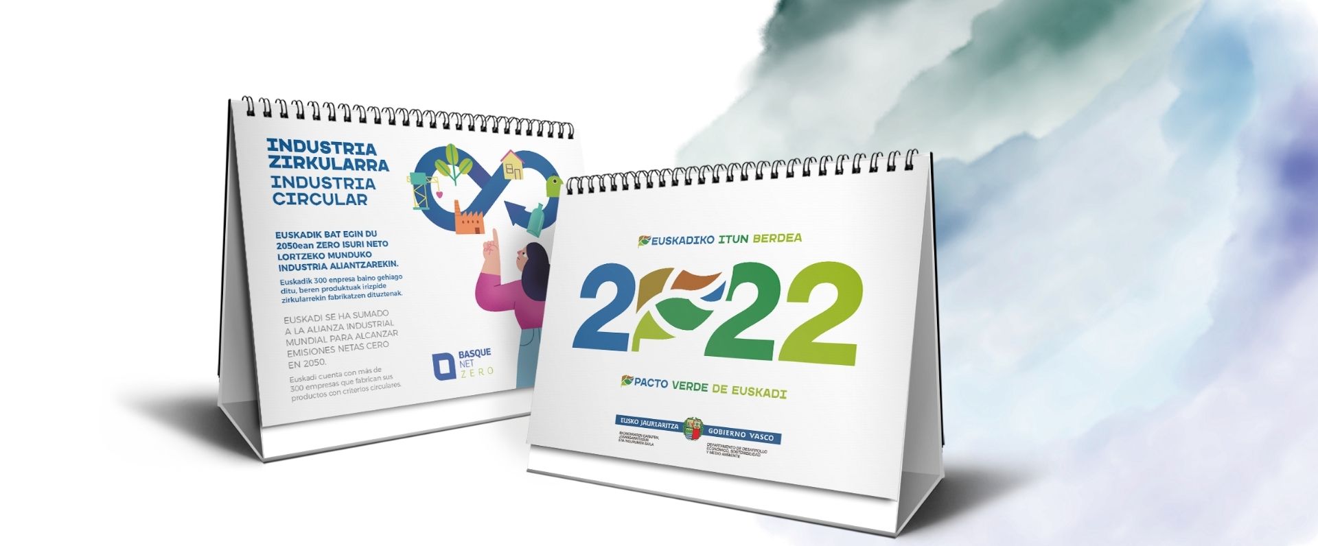 Ya disponible el tradicional calendario anual de Ihobe que en esta edición se inspira en el Pacto Verde de Euskadi 